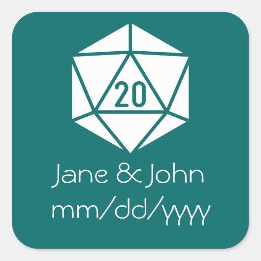 Tafelblad Chic in Blauwgroen Sticker (Voorkant)