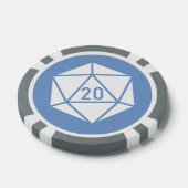 Tafelblad Chic in Bleekblauw Poker Chips (Enkel)