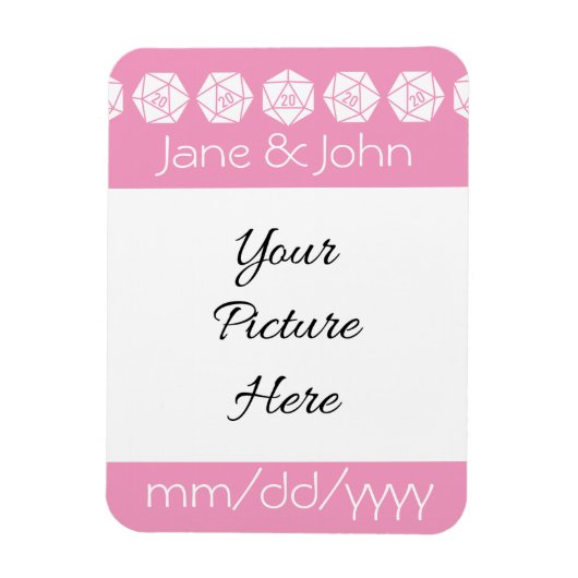 Tafelblad Chic in Bloem Roze Save-the-Date Magneet (Verticaal)