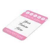 Tafelblad Chic in Bloem Roze Save-the-Date Magneet (Linkerzijde)