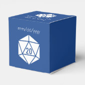 Tafelblad Chic in Blue Favor Box Bedankdoosjes (Achterkant)