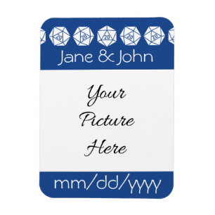 Tafelblad Chic in Blue Save-the-Date Magnet Magneet