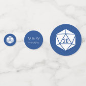 Tafelblad Chic in Blue Table Confetti (Voorkanten)