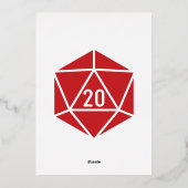 Tafelblad Chic in Cherry Folie Invitation Uitnodiging (Achterkant)