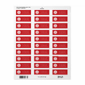 Tafelblad Chic in Cherry Retouradres Label (Full Sheet)