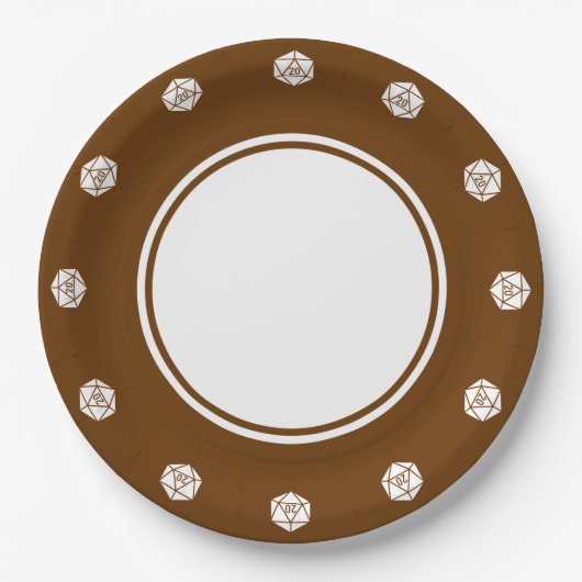 Tafelblad Chic in Chocolade Papieren Bord (Voorkant)