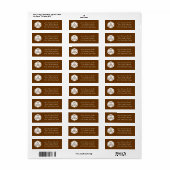 Tafelblad Chic in Chocolade Retouradreslabel Etiket (Full Sheet)