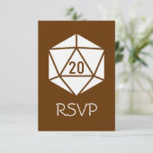 Tafelblad Chic in Chocolade RSVP Kaart (Staand voorkant)