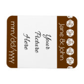 Tafelblad Chic in Chocolade Save-the-Date Magneet (Horizontaal)