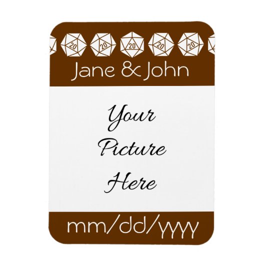 Tafelblad Chic in Chocolade Save-the-Date Magneet (Verticaal)