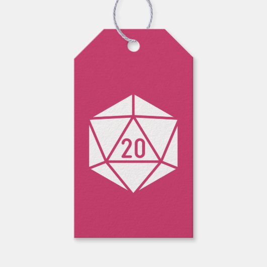 Tafelblad Chic in Framboos Cadeaubijsluiter Cadeaulabel (Voorkant)