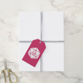Tafelblad Chic in Framboos Cadeaubijsluiter Cadeaulabel (Met Touw)