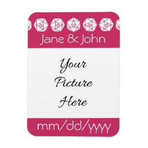 Tafelblad Chic in Framboos Save-the-Date Magneet