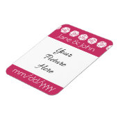 Tafelblad Chic in Framboos Save-the-Date Magneet (Linkerzijde)