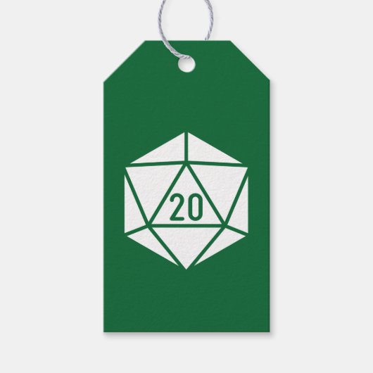 Tafelblad Chic in Groen Gift Tag Cadeaulabel (Voorkant)