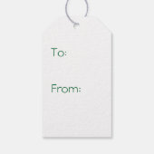 Tafelblad Chic in Groen Gift Tag Cadeaulabel (Achterkant)