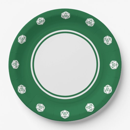 Tafelblad Chic in groen papieren bord (Voorkant)