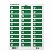 Tafelblad Chic in Groen Retouradreslabel Etiket (Full Sheet)