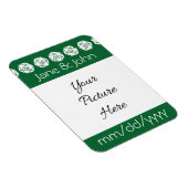 Tafelblad Chic in Groen Save-the-Date Magneet (Rechterzijde)