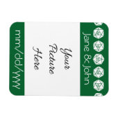 Tafelblad Chic in Groen Save-the-Date Magneet (Horizontaal)
