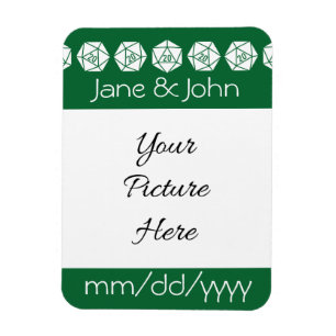 Tafelblad Chic in Groen Save-the-Date Magneet