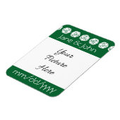 Tafelblad Chic in Groen Save-the-Date Magneet (Linkerzijde)