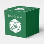 Tafelblad Chic in groene Favor Box Bedankdoosjes (Voorkant Zijde)