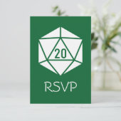 Tafelblad Chic in Groene RSVP Kaart (Staand voorkant)
