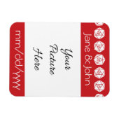 Tafelblad Chic in Kers Save-the-Date Magneet (Horizontaal)
