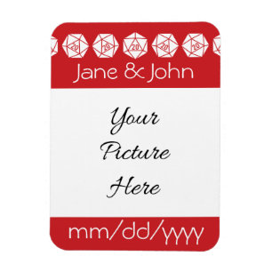 Tafelblad Chic in Kers Save-the-Date Magneet