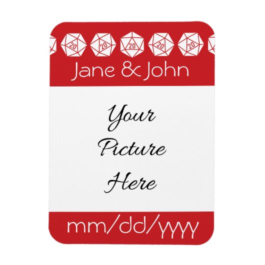 Tafelblad Chic in Kers Save-the-Date Magneet (Verticaal)