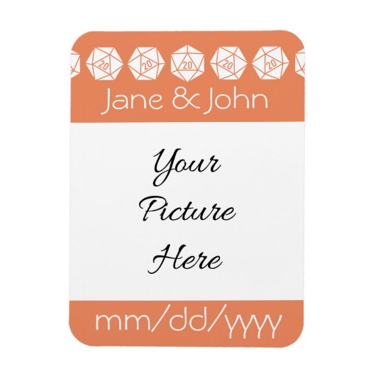 Tafelblad Chic in Koraal Save-the-Date Magneet (Verticaal)