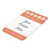 Tafelblad Chic in Koraal Save-the-Date Magneet (Linkerzijde)