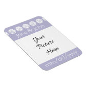 Tafelblad Chic in Lavendel Save-the-Date Magneet (Rechterzijde)