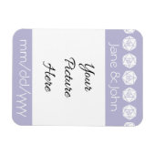 Tafelblad Chic in Lavendel Save-the-Date Magneet (Horizontaal)