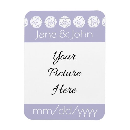 Tafelblad Chic in Lavendel Save-the-Date Magneet (Verticaal)