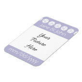 Tafelblad Chic in Lavendel Save-the-Date Magneet (Linkerzijde)