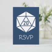 Tafelblad Chic in Navy RSVP Kaart (Staand voorkant)