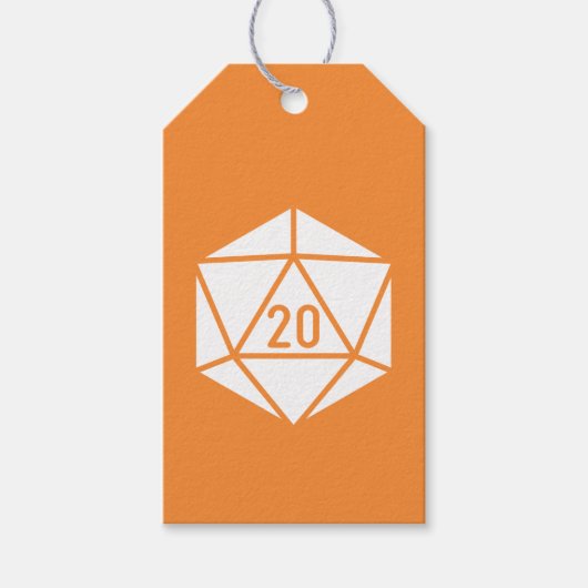 Tafelblad Chic in Oranje Cadeaubijsluiter Cadeaulabel (Voorkant)