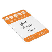 Tafelblad Chic in Oranje Save-the-Date Magneet (Rechterzijde)
