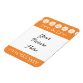 Tafelblad Chic in Oranje Save-the-Date Magneet (Linkerzijde)