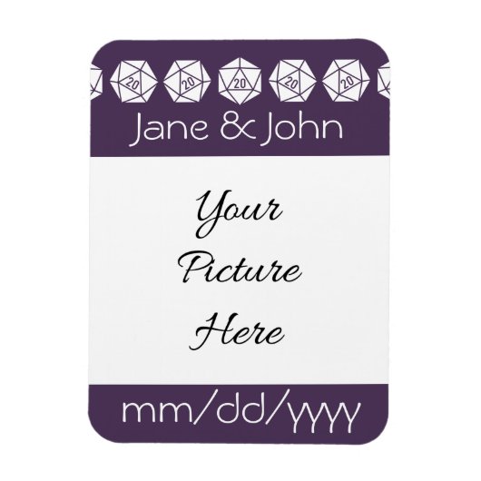 Tafelblad Chic in Paars Save-the-Date Magneet (Verticaal)