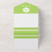 Tafelblad Chic in Peridot All In One Uitnodiging (Buitenkant)