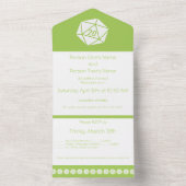 Tafelblad Chic in Peridot All In One Uitnodiging (Binnen)