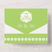 Tafelblad Chic in Peridot All In One Uitnodiging (Achterkant)