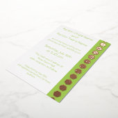 Tafelblad Chic in Peridot Folie Invitation Uitnodiging (Gedraaid)