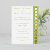 Tafelblad Chic in Peridot Folie Uitnodiging (Staand Voorkant)