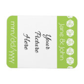 Tafelblad Chic in Peridot Save-the-Date Magneet (Horizontaal)