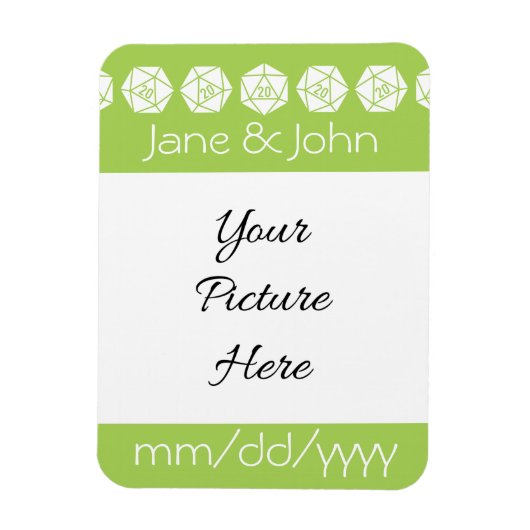 Tafelblad Chic in Peridot Save-the-Date Magneet (Verticaal)