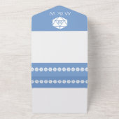 Tafelblad Chic in Periwinkle All In One Uitnodiging (Buitenkant)